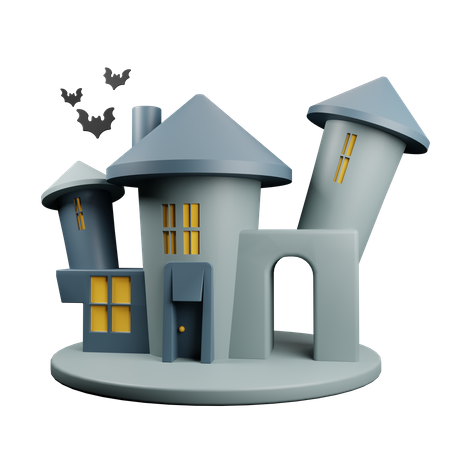 Casa Assombrada  3D Icon