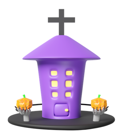 Casa Assombrada  3D Icon