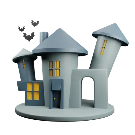 Casa Assombrada  3D Illustration