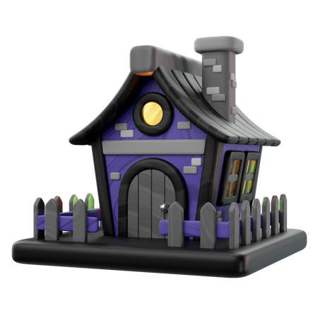 Casa Assombrada  3D Icon