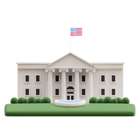 Casa branca  3D Icon