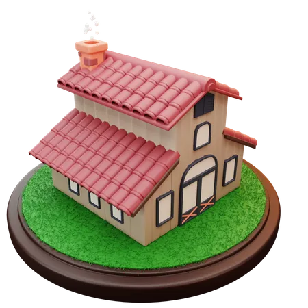 Casa do celeiro  3D Illustration