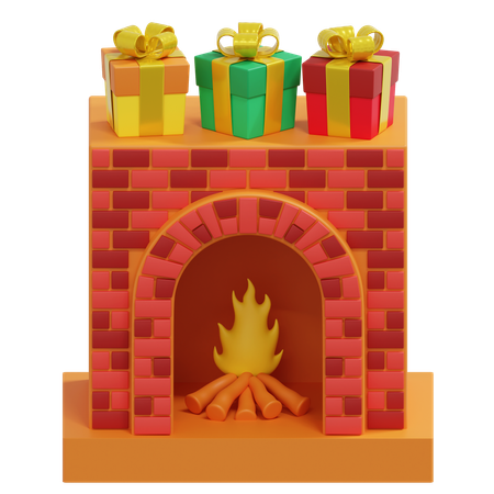 Chimenea de la casa  3D Icon