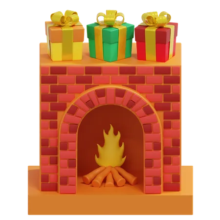 Chimenea de la casa  3D Icon