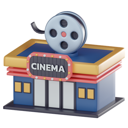 Casa de Cinema  3D Icon