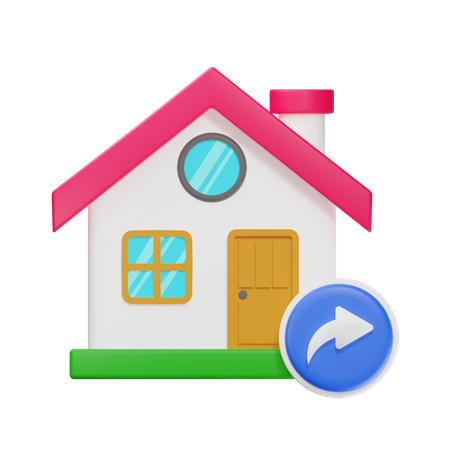 Compartir casa  3D Icon