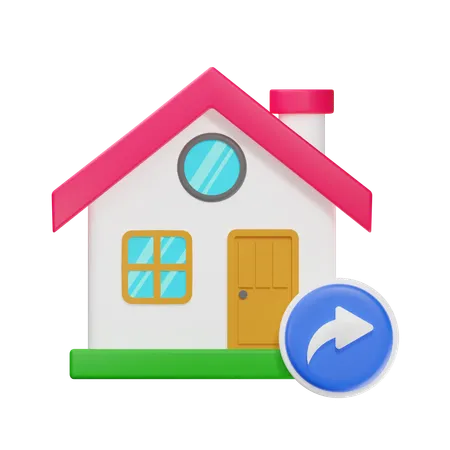 Compartir casa  3D Icon