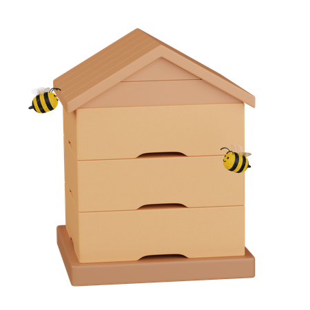 Casa de abejas  3D Icon