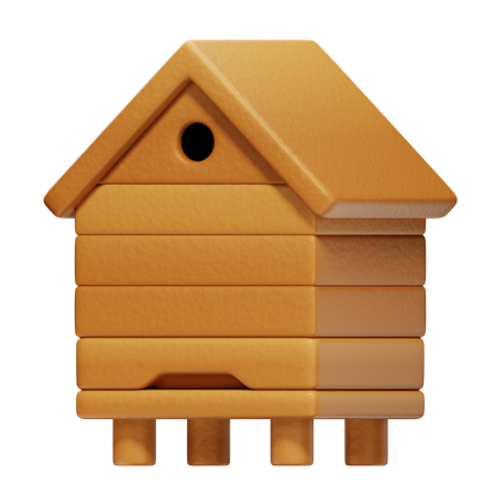 Casa de abejas  3D Icon