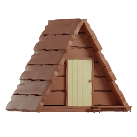 Casa de acampamento  3D Illustration
