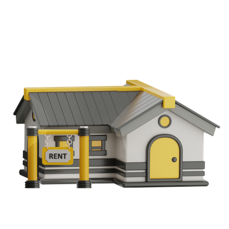 Casa en renta  3D Icon