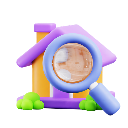 Buscar casa  3D Icon