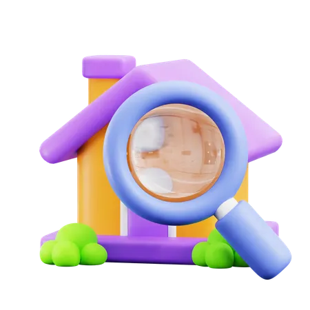 Buscar casa  3D Icon