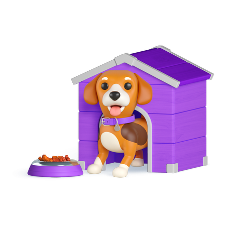 Casa de cachorros  3D Icon
