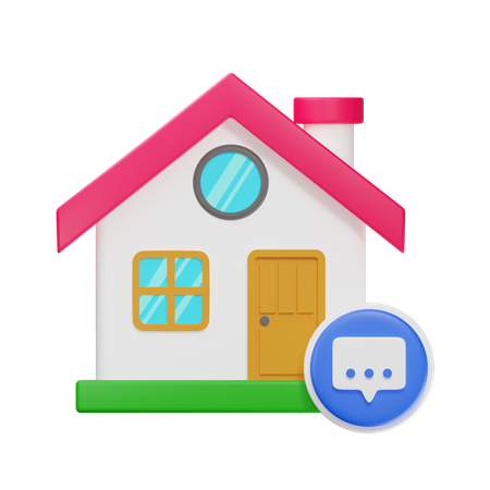 Casa de chat  3D Icon