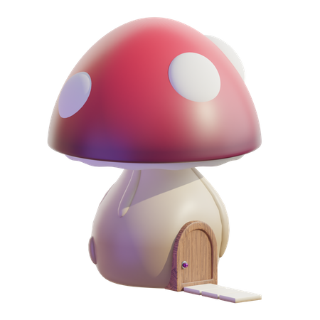 Casa de cogumelo  3D Icon