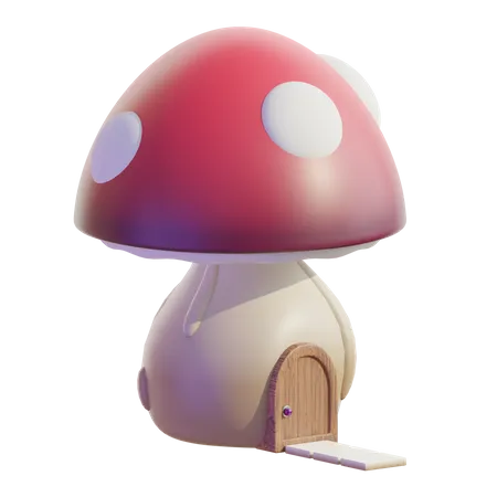 Casa de cogumelo  3D Icon
