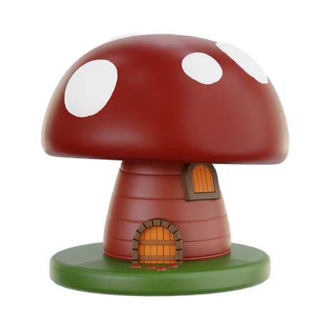 Casa de cogumelo  3D Icon