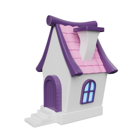 Casa de cuento de hadas  3D Illustration