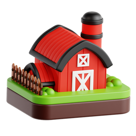 Casa de fazenda  3D Icon
