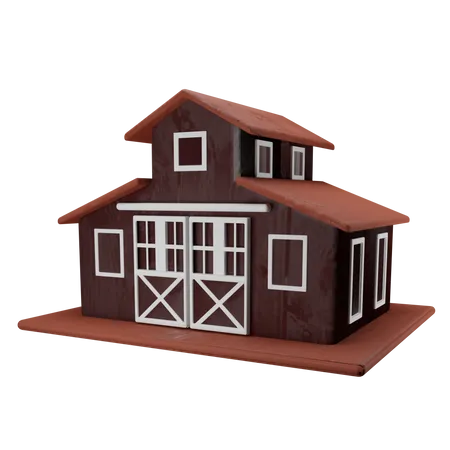 Casa de fazenda  3D Illustration