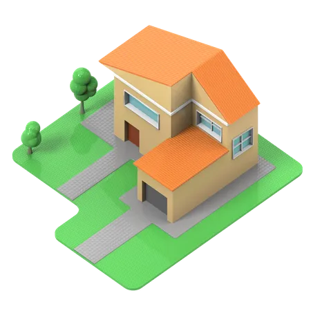 Casa de fazenda  3D Illustration