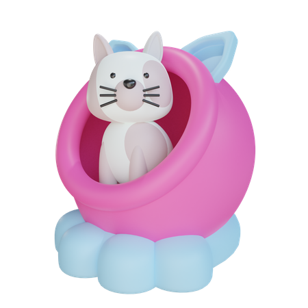 Casa del gato  3D Icon