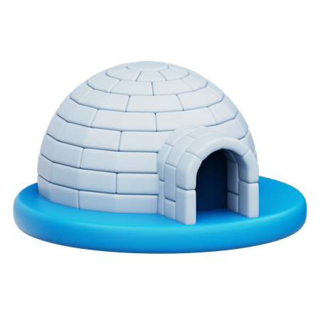 Casa de hielo  3D Icon