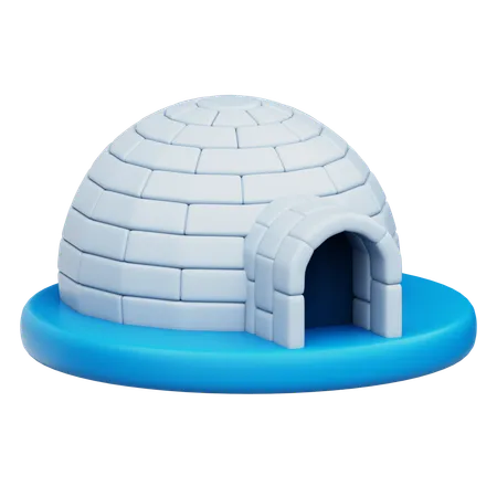 Casa de hielo  3D Icon