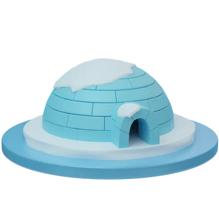 Casa de hielo  3D Icon