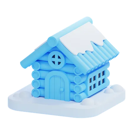 Casa de Inverno  3D Icon