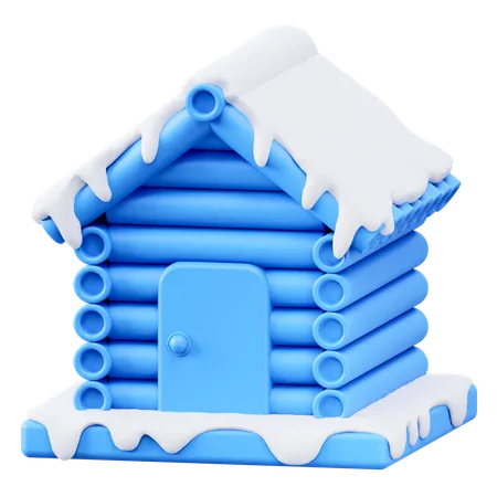 Casa de Inverno  3D Icon