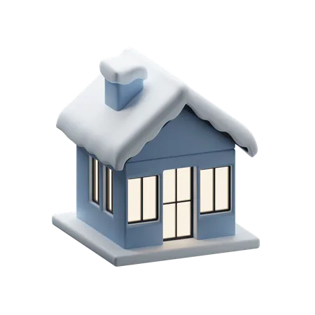 Casa de Inverno  3D Icon