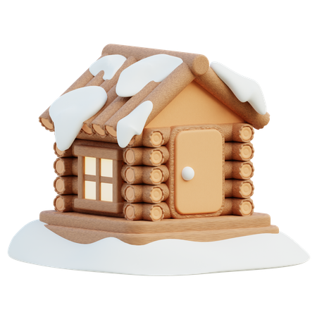 Casa de Inverno  3D Icon