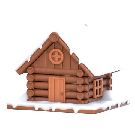 Casa de Inverno  3D Icon