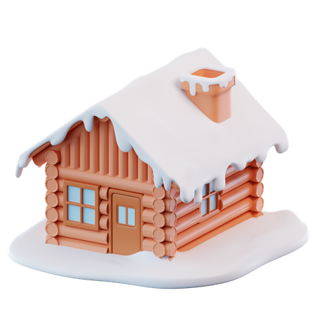 Casa de Inverno  3D Icon