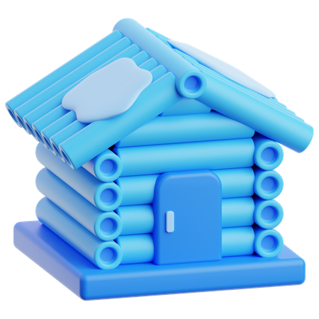 Casa de Inverno  3D Icon