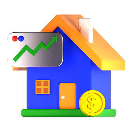 Casa de investimento  3D Icon