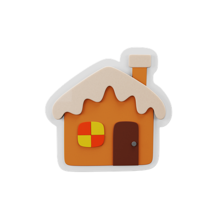 Casa de jengibre  3D Icon