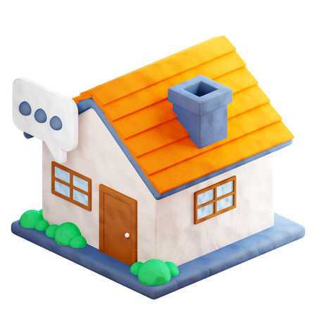 Casa de la agencia  3D Icon