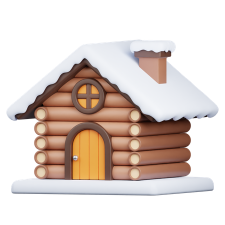 Casa de madeira  3D Icon