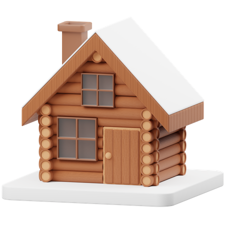 Casa de madeira  3D Icon