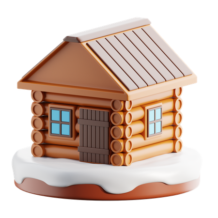 Casa de madera  3D Icon