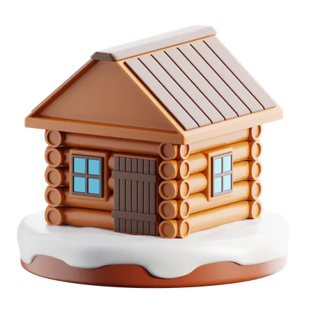 Casa de madera  3D Icon