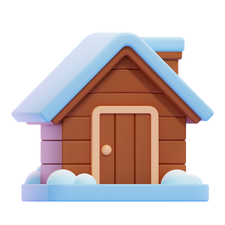 Casa de madera  3D Icon