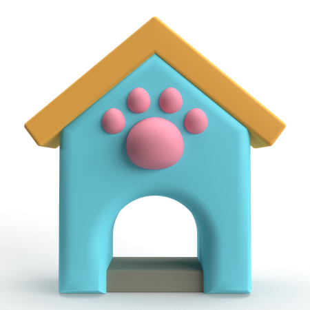 Casa de mascotas  3D Icon