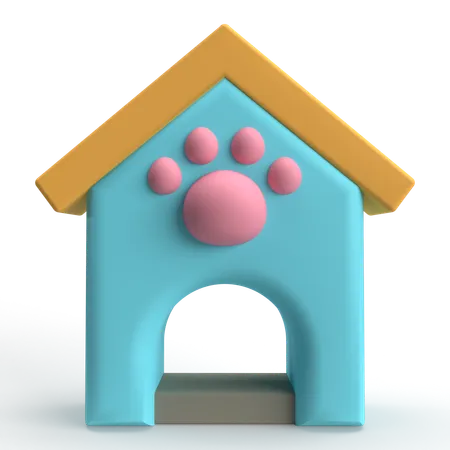 Casa de mascotas  3D Icon