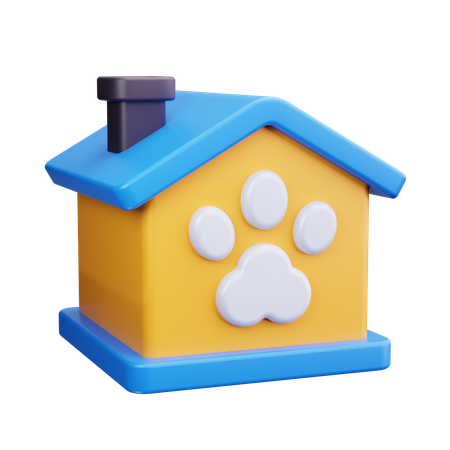 Casa de mascotas  3D Icon