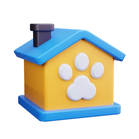 Casa de mascotas  3D Icon