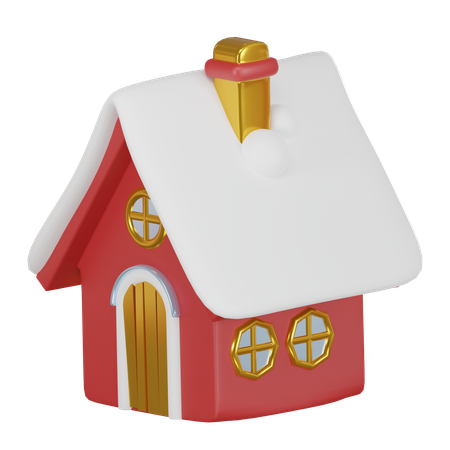 Casa de navidad  3D Icon